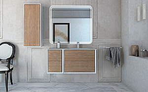 Тумба с раковиной Cezares BELLAGIO 100 с ящиками/Rovere Tabacco для ванной в интернет-магазине Sanbest