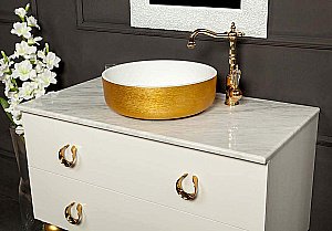 Раковина Armadi Art NeoArt Corian 41 819-G золото купить в интернет-магазине Sanbest