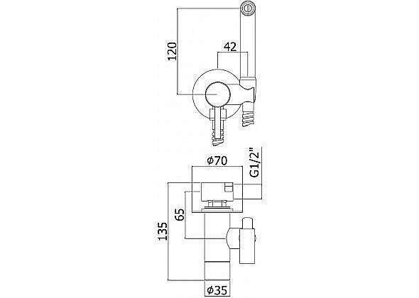 Душ гигиенический со смесителем Paffoni TWEET ROUND ZDUP110HG купить в интернет-магазине сантехники Sanbest