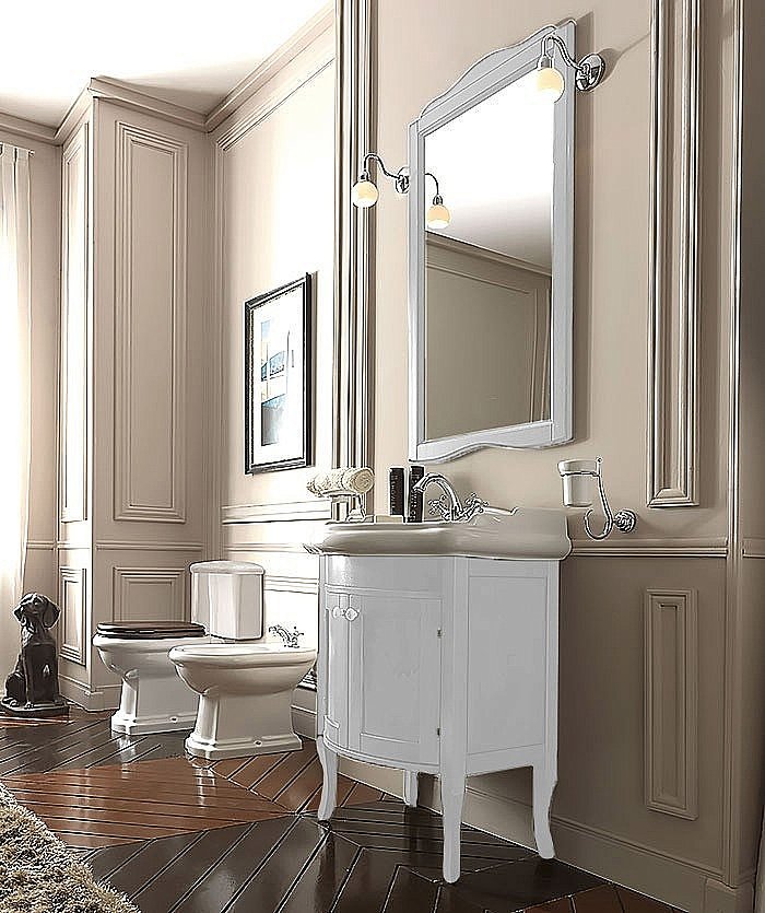 Тумба с раковиной Kerasan Retro 73 белая матовая для ванной в интернет-магазине Sanbest