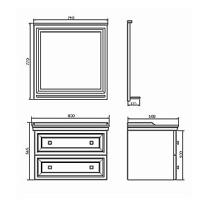 Тумба с раковиной Comforty Феррара 80 для ванной в интернет-магазине Sanbest