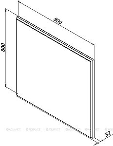 Зеркало Aquanet Nova Lite 90 дуб рошелье в ванную от интернет-магазине сантехники Sanbest