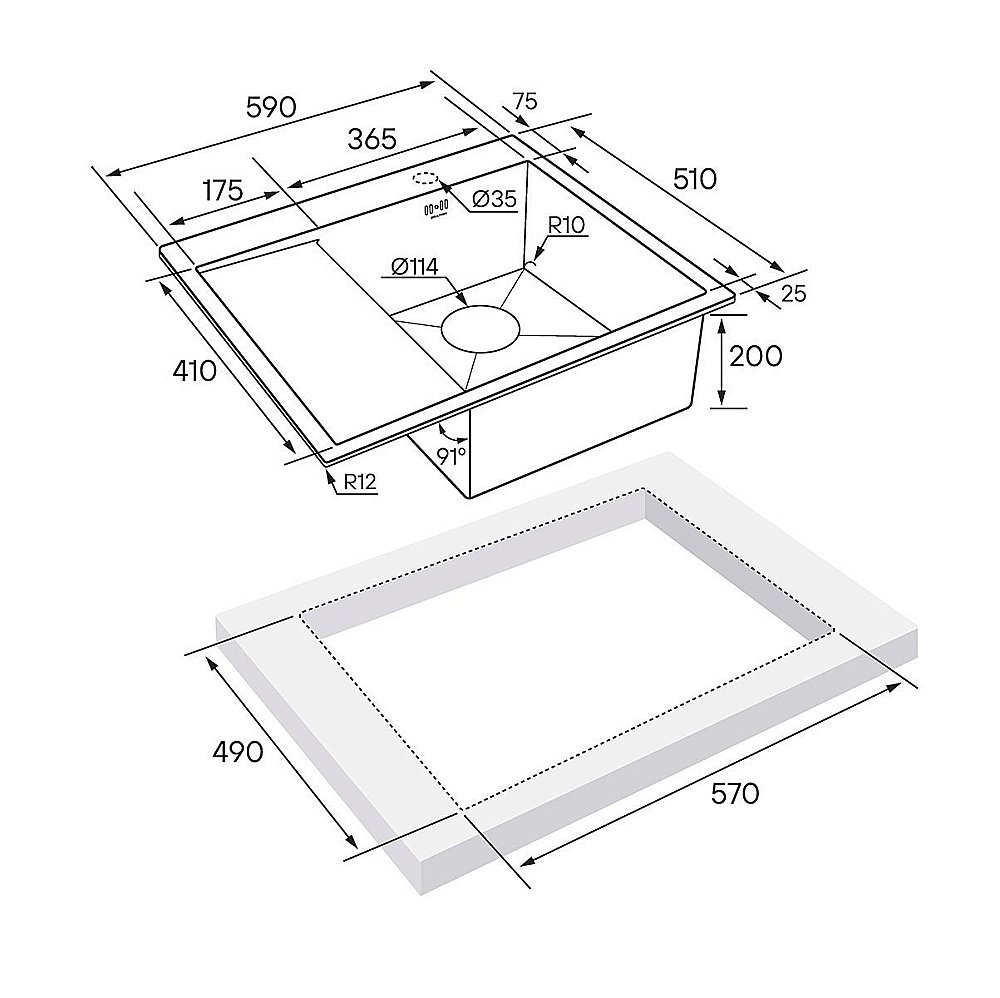 Мойка кухонная Paulmark FLANK PM225951-BG брашированное золото купить в интернет-магазине сантехники Sanbest
