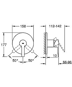 Смеситель для душа Grohe Lineare 24063001 купить в интернет-магазине сантехники Sanbest