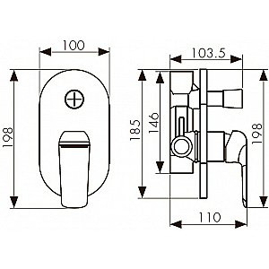 Смеситель для душа Kaiser Glory 69277 купить в интернет-магазине сантехники Sanbest