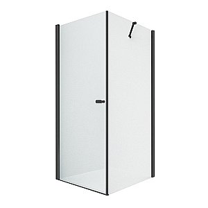 Душевой уголок NEW TRENDY NEW SOLEO BLACK D-0230A/D-0148B-WP 80x110 стекло прозрачное/профиль черный купить в интернет-магазине Sanbest