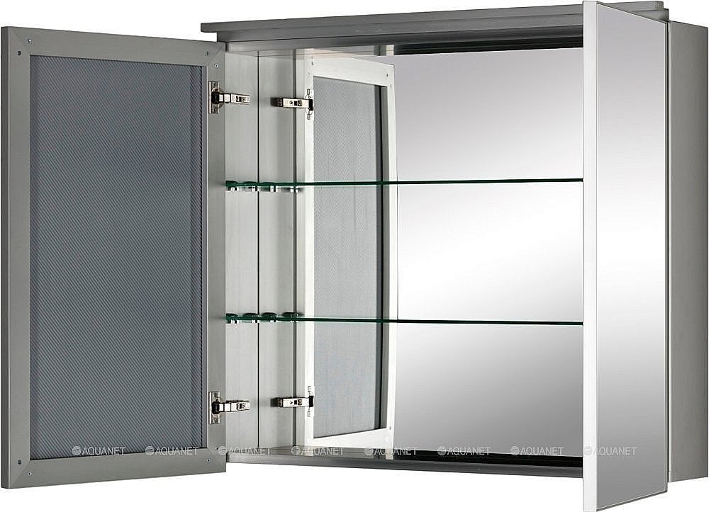 Зеркальный шкаф De Aqua Алюминиум 261754 100 серебро купить в интернет-магазине сантехники Sanbest