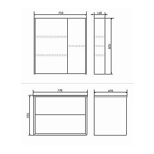 Зеркальный шкаф Comforty Женева 75 купить в интернет-магазине сантехники Sanbest