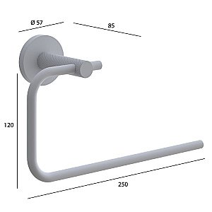 Полотенцедержатель Boheme Uno 10975-GM сталь купить в интернет-магазине сантехники Sanbest