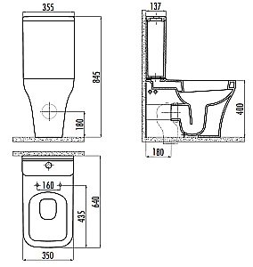 Унитаз напольный Creavit Lidya LY360-11CB00E-0000 белый купить в интернет-магазине Sanbest