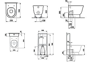 Унитаз напольный Laufen New Classic 8.2385.1.000.000.1 купить в интернет-магазине Sanbest