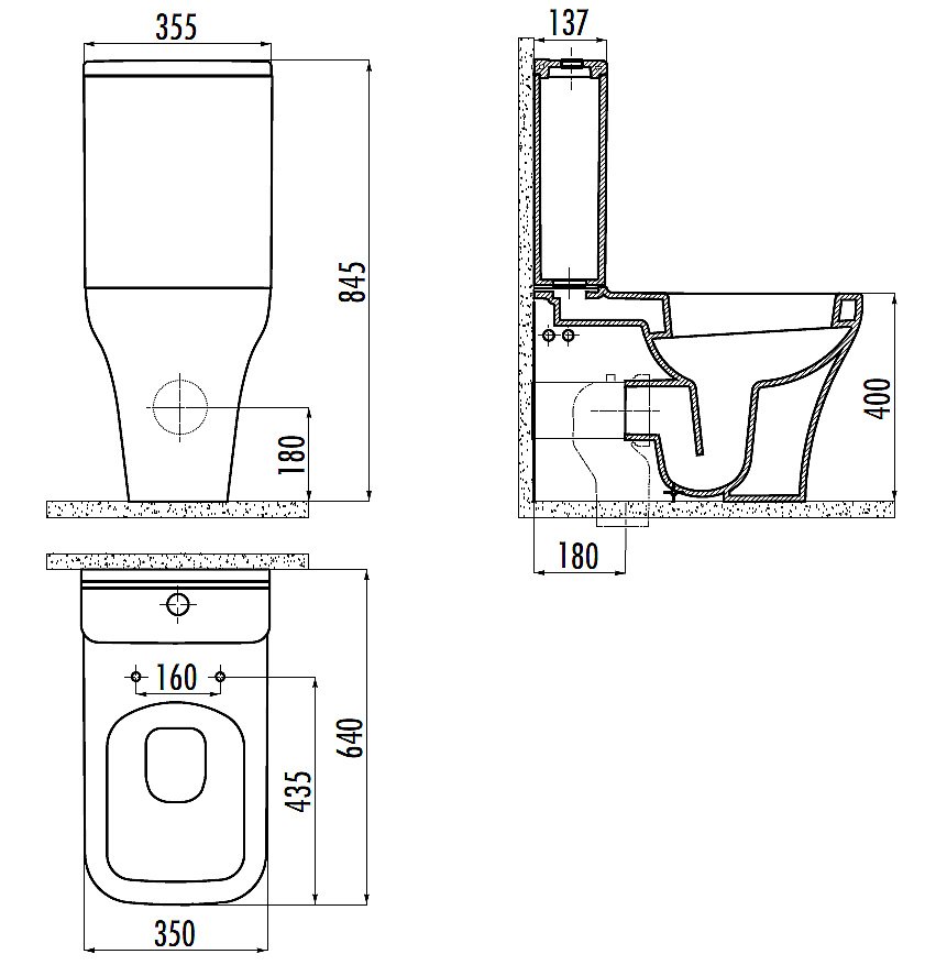 Унитаз напольный Creavit Lidya LY360-11CB00E-0000 белый купить в интернет-магазине Sanbest