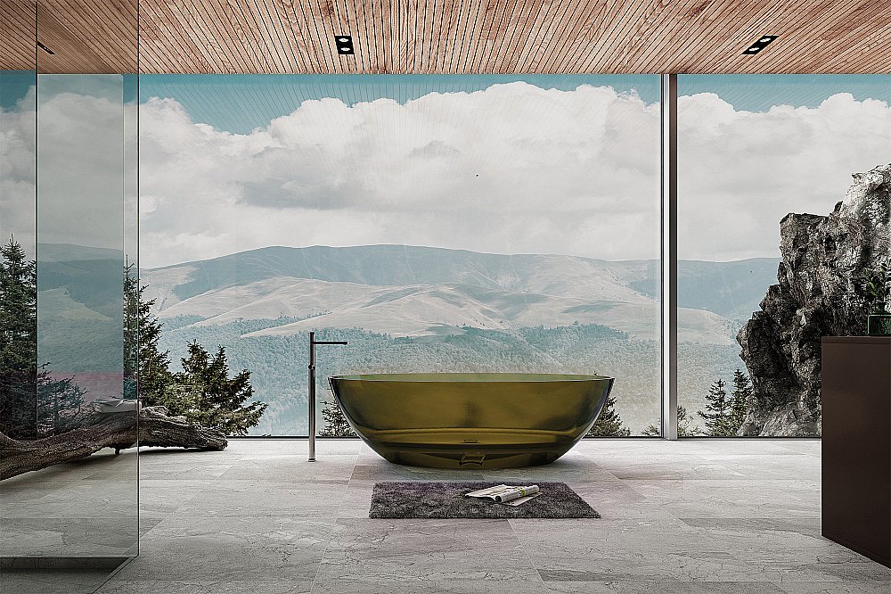 Ванна Abber Kristall 180x85 AT9702Vesuvian оливковая купить в интернет-магазине Sanbest