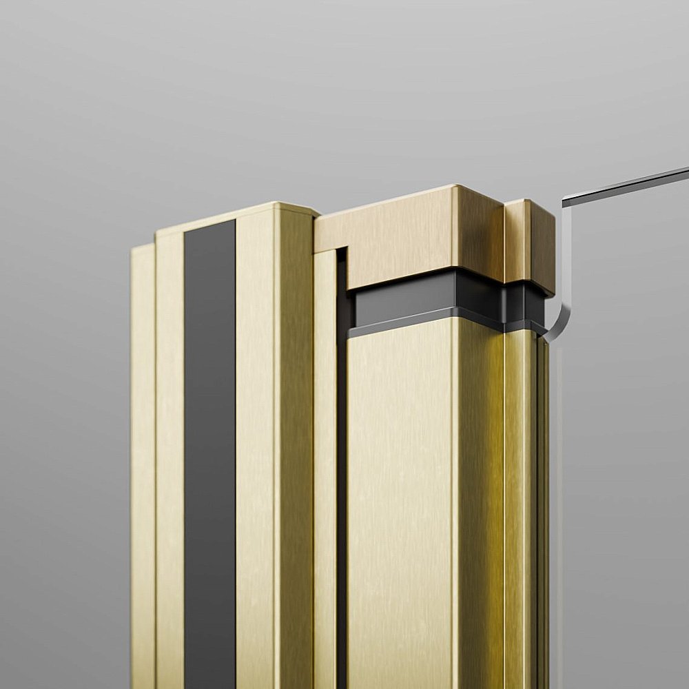 Шторка для ванны Radaway Nes Brushed Gold PND II 110 стекло прозрачное/профиль брашированное золото купить в интернет-магазине Sanbest