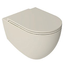 Унитаз подвесной Isvea Infinity 10NF02001SV-2K слоновая кость матовый, безободковый купить в интернет-магазине Sanbest