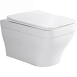 Унитаз подвесной Aquatek Амадео AQ1163-00 белый, с крышкой микролифт, безободковый купить в интернет-магазине Sanbest
