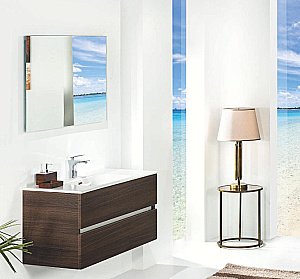 Тумба с раковиной Armadi Art Vallessi 80 дуб темный фактурный для ванной в интернет-магазине Sanbest