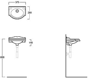 Раковина Simas Arcade AR035bi*0 38 купить в интернет-магазине Sanbest