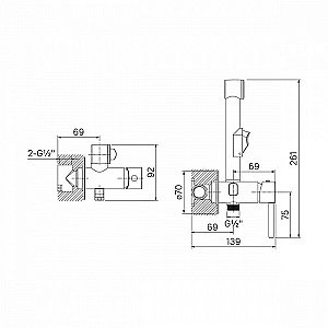 Гигиенический душ IDDIS Axes 003BLR0i08 матовый черный купить в интернет-магазине сантехники Sanbest