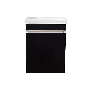 Тумба с раковиной Style Line Compact 40 черная для ванной в интернет-магазине Sanbest