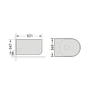 Унитаз подвесной Grossman Thin Rim GR-5602S белый, безободковый, с крышкой микролифт купить в интернет-магазине Sanbest