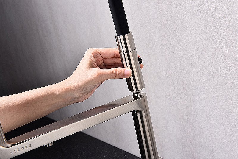 Смеситель для кухни Paulmark Tornado To213402-BS брашированная сталь купить в интернет-магазине сантехники Sanbest