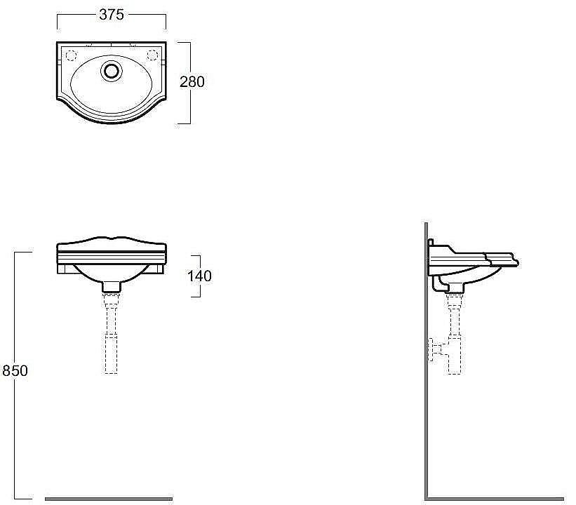 Раковина Simas Arcade AR035bi*0 38 купить в интернет-магазине Sanbest