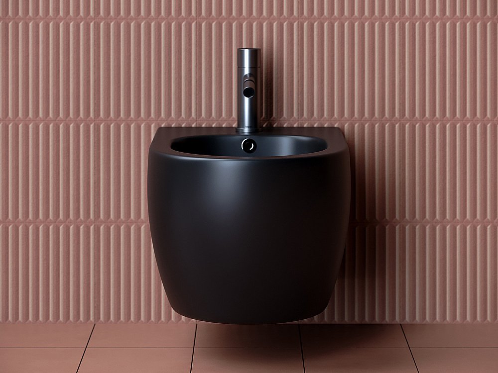 Биде подвесное Ceramica Nova PLAY CN3002MB черное купить в интернет-магазине Sanbest
