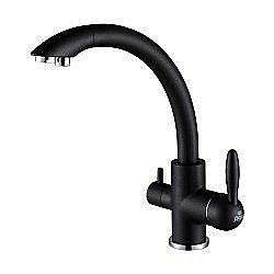 Смеситель для кухни Paulmark Essen Es213001-BLM Черный купить в интернет-магазине сантехники Sanbest