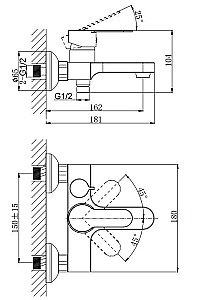 Смеситель для ванны Rush Tenerife TE2835-44 купить в интернет-магазине сантехники Sanbest