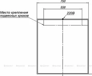 Зеркало Aquanet Nova Lite 75 белый в ванную от интернет-магазине сантехники Sanbest