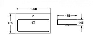 Консоль с раковиной Cezares Cadro 100 с 2 полками белая для ванной в интернет-магазине сантехники Sanbest