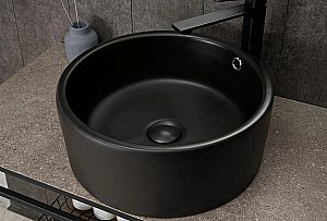 Раковина накладная Gid Esfera 41,5 N9130bg 53382 черный графит, матовая купить в интернет-магазине Sanbest