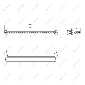 Полотенцедержатель Melana MLN-803002 цинк сатин купить в интернет-магазине сантехники Sanbest