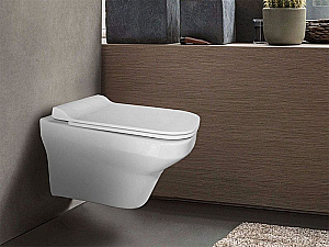 Унитаз подвесной с инсталляцией Loranto MOOD 4501+KALE MOOD белый, безободковый, с крышкой микролифт купить в интернет-магазине Sanbest