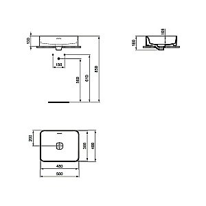 Раковина накладная Ideal Standard Strada II 50 T296501 белая купить в интернет-магазине Sanbest
