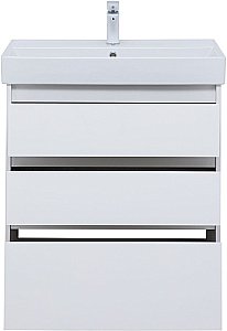 Тумба с раковиной Aquanet Nova Lite 302472 75 белый глянец для ванной в интернет-магазине Sanbest