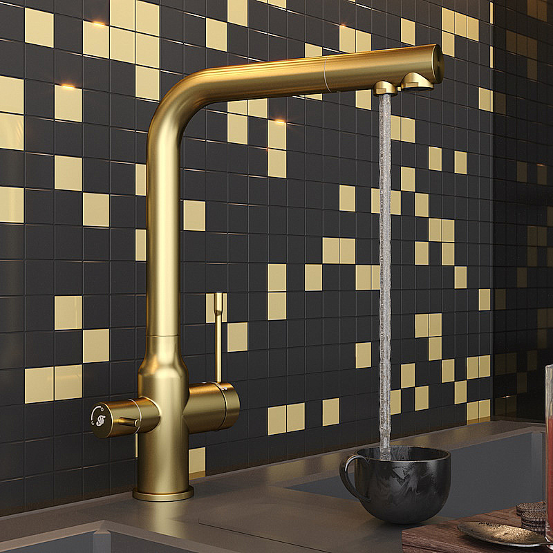 Смеситель для кухни Elghansa 56A5026-MattGold золото матовое купить в интернет-магазине сантехники Sanbest