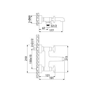 Смеситель для ванны Iddis Acros ACRSB02i02WA купить в интернет-магазине сантехники Sanbest