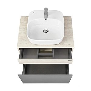 Тумба с раковиной Акватон Лофт Урбан 65 графит\орегон для ванной в интернет-магазине Sanbest