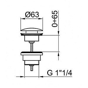 Донный клапан Webert Aria AC0405560 купить в интернет-магазине сантехники Sanbest
