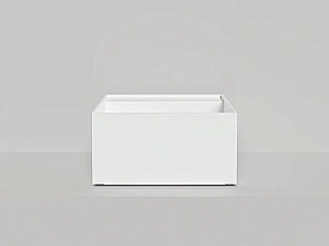 Раковина накладная Salini ARMONIA SQUARE TOP 02 S-Stone 130522TM 45 без отверстия под смеситель, белая купить в интернет-магазине Sanbest