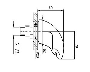 Излив водопад на ванну Rav-Slezak VOD7001SM бронза купить в интернет-магазине сантехники Sanbest