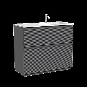 Тумба с раковиной Sancos Folk Floor FL100FLGS/FL100FRGS Grey soft для ванной в интернет-магазине Sanbest