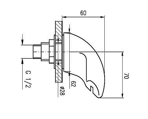 Излив водопад на ванну Rav-Slezak VOD7001SM бронза купить в интернет-магазине сантехники Sanbest