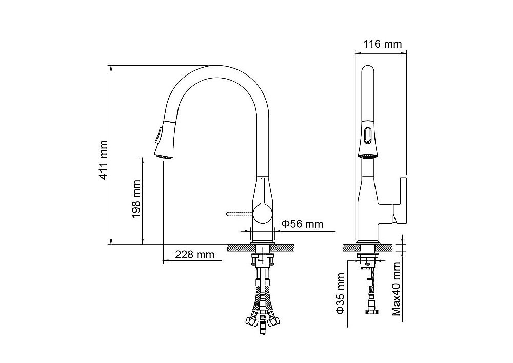 Смеситель для кухни Timo Saona 2336/00FL хром купить в интернет-магазине сантехники Sanbest