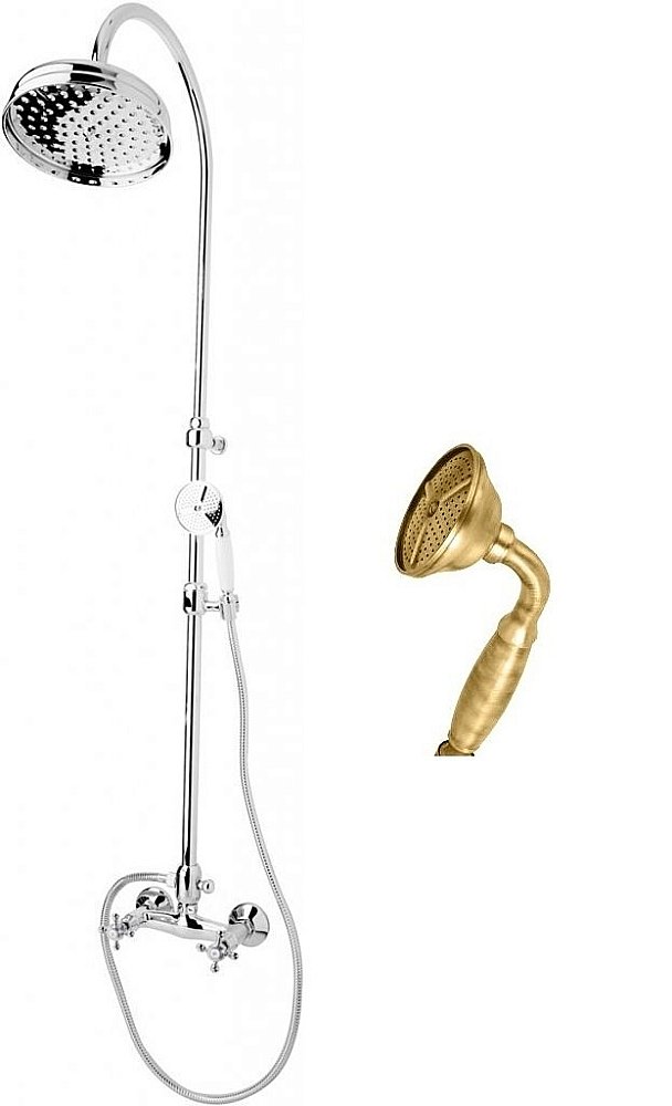 Душевая система Cezares GOLF-CD-01 бронза/ручки бронза купить в интернет-магазине сантехники Sanbest