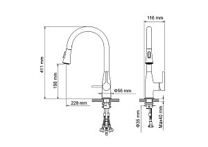 Смеситель для кухни Timo Saona 2336/00FL хром купить в интернет-магазине сантехники Sanbest