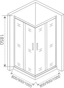 Душевой уголок Good door LATTE CR 90x90 матовый купить в интернет-магазине Sanbest