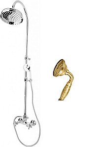 Душевая система Cezares GOLF-CD-01 бронза/ручки бронза купить в интернет-магазине сантехники Sanbest